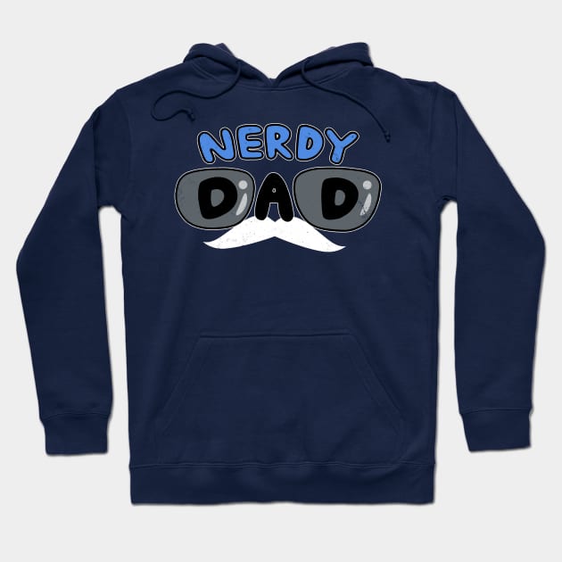 Funny Nerdy Dad Best Nerd Dad Slogan Typography Hoodie by BoggsNicolas